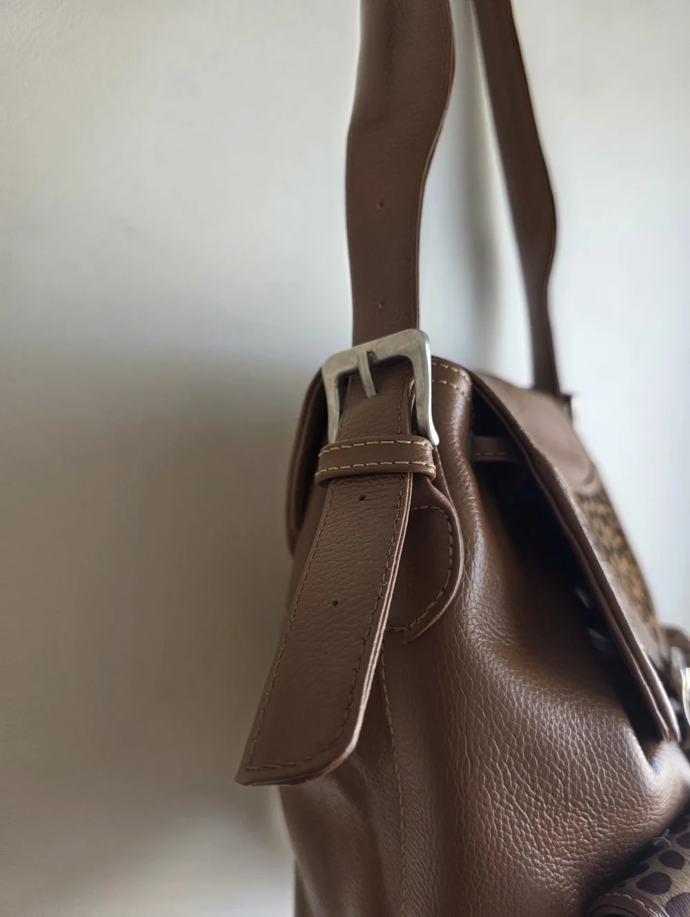 Two Pretty Leather Convertible Backpack & Matching Calf Hair Wallet Set